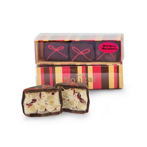 Soft Nougat - Wild Berry Macadamia<br />Dark 3 Pack