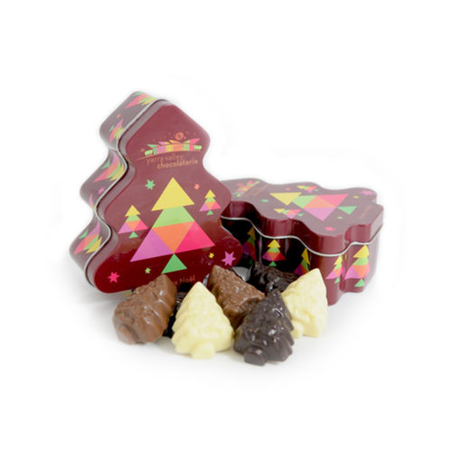 Christmas Tree Tin<br />Solid Chocolate Trees<br />Mixed 90g
