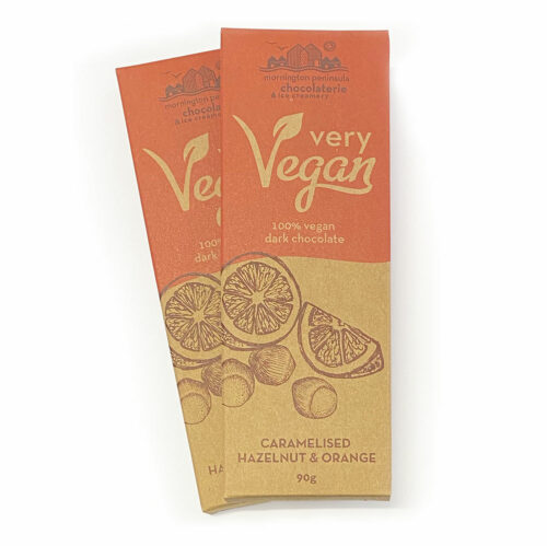 Very Vegan<br />Caramelised Hazelnut & Orange<br />Dark 90g