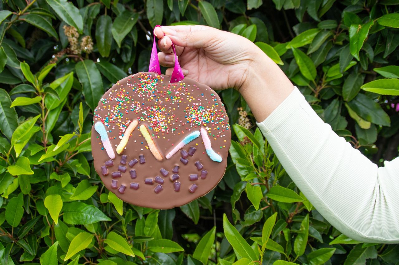 Giant Chocolate Christmas Bauble Making